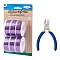 DIY Jewelry Kits, with Aluminum Wire and Iron Side Cutting Pliers, Purple, 1mm, about 23m/roll, 6rolls/set