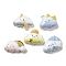 Opaque Resin Cabochons, Cartoon Cloud, Mixed Color, 14.5~20x23~27x7~8.5mm