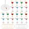 DIY Wine Glass Charm Making Kit, Including 304 Stainless Steel Wine Glass Charms Rings, Alloy Enamel Pendants, Mixed Color, 98pcs/box