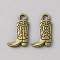 Tibetan Style Alloy Pendants, Shoes, Shoes, 18x10.5x2.5mm, Hole: 2.5mm