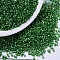 MIYUKI Delica Beads, Cylinder, Japanese Seed Beads, 11/0, (DB0688) Dyed Semi-Frosted Silver Lined Green, 1.3x1.6mm, Hole: 0.8mm, about 10000pcs/bag, 50g/bag