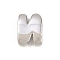 Brass Beads, Long-Lasting Plated, Rack Plating, Lead Free & Cadmium Free, Platinum, Letter N, 14x11x5mm, Hole: 11x3mm