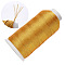 Nylon Metallic Thread, Embroidery Thread, 9-Ply, Gold, 0.6mm, about 492.12 yards(450m)/roll