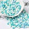 6/0 Opaque Baking Paint Glass Seed Beads, Teardrop, Mixed Color, 4.5~5x4x3~3.5mm, Hole: 0.9mm, about 125pcs/10g
