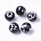 Resin Beads, Imitation Gemstone Chips Style, Round, Black, 22mm, Hole: 2.5mm