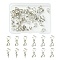40Pcs 4 Styles Brass Ice Pick Pinch Bails, Cup Pearl Peg Bails, Platinum, 6~11mm, Hole: 3~4x3~5mm, 10Pcs/style