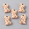 Cat Silicone Beads, PeachPuff, 29x21x9.5mm, Hole: 2mm