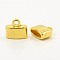 Tibetan Style Cord Ends, Lead Free and Cadmium Free, Golden, 10x11.5x5mm, Inner Diameter: 9x3mm, Hole: 2mm, about 700pcs/1000g