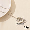 Stainless Steel Leaf Pendant Necklaces, Cable Chain Necklaces