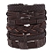 6Pcs 6 Style Adjustable Braided Imitation Leather Cord Bracelet Sets, Waxed Cord & Hemp Cords Stackable Bracelets for Men, Coconut Brown, Inner Diameter: 2~3-1/4 inch(5.2~8.2cm), 1Pc/style