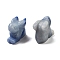 Dyed & Heated Natural Blue Aventurine Carved Figurines, for Home Office Desktop Decoration, Rabbit, 11~13x23~24x17~19mm