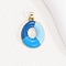 Alloy Enamel Pendants, Letter Charm, Golden, Letter O, 26x19x4mm, Hole: 3.5x2.5mm