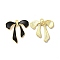 Alloy Enamel Charms, Cadmium Free & Nickel Free & Lead Free, Golden, Bowknot Charm, Black, 26.5x26x3.8mm, Hole: 1.5mm