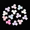 Plastic Beads, Imitation Jelly, Triangle, AB Color Plated, Mixed Color, 10x10x4.5mm, Hole: 1.7~1.9mm, about 2500pcs/500g