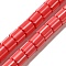 Polymer Clay Beads Strands, Column, Crimson, 6~6.5x6~6.5mm, Hole: 1.2mm, about 61~64pcs/strand, 15.55~15.94''(39.5~40.5cm)