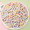 Rainbow Color Opaque Resin Cabochons, Cartoon Word, Mixed Color, 5x15~18x4mm