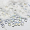 Transparent Glass Beads, Christmas Snowflake, Clear AB, 11.5x10.5x7.5mm, Hole: 1mm