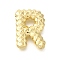 Rack Plating, Brass Pendants, Cadmium Free & Lead Free, Letter A~Z Charms, Letter R, 21x15.5x5.5mm, Hole: 2.5x3mm