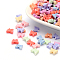 Craft Style Acrylic Beads, Butterfly, Mixed Color, 7x9x3mm, Hole: 2mm, about 3200-3250pcs/500g