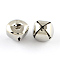 Iron Bell Pendants, Platinum, 19~20x19~20x16mm, Hole: 3x6mm