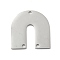 Non-Tarnish 304 Stainless Steel Chandelier Component Links, Laser Cut, Arch Shape, Stainless Steel Color, 25x24x1mm, Hole: 1.8mm