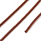 Braided Round Steel Wire, for DIY Bracelets, Brown, 3.2mm