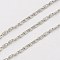 Tarnish Resistant 304 Stainless Steel Lumachina Chains, Snail Chains, Decorative Chains, Soldered, Stainless Steel Color, 1.8x0.8mm