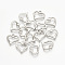Tarnish Resistant 304 Stainless Steel Open Heart Charms, Cut-Out, Hollow, Stainless Steel Color, 11x11x1mm, Hole: 1mm