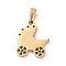 304 Stainless Steel Pendants, Baby Carriage, Golden, 17x14.5x1.5mm, Hole: 6x2.5mm