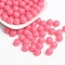 Fluorescent Acrylic Beads, Round, Hot Pink, 10mm, Hole: 2mm, about 850pcs/500g