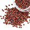11/0 Grade A Dyed Glass Seed Beads, Round, Sienna, 2.3x1.5mm, Hole: 1mm, about 5300pcs/50g