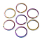 Ion Plating(IP) 304 Stainless Steel Split Key Rings, Rainbow Color, 30x2.5mm