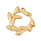 304 Stainless Steel Pendants, Ion Plating(IP), Leaf Charm, Real 18K Gold Plated, 22.5x21x1.5mm, Hole: 1.6mm