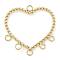 Ion Plating(IP) 304 Stainless Steel Chandelier Component Links, Heart, Real 18K Gold Plated, 20x18.5x1mm, Hole: 1.4mm