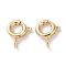 Rack Plating Brass Spring Ring Clasps, Long-Lasting Plated, Lead Free & Cadmium Free, Light Gold, 6x1.8mm, Hole: 1.6mm