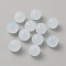 Two Tone Baking Paint Glass Beads, Round, Light Cyan, 8x7.5mm, Hole: 1.4mm
