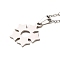 Non-Tarnish Stainless Steel Pendants Necklaces, Star, 11.89 inch(30.2cm), Pendant: 18x15.5mm