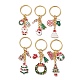 Рождественский брелок из эмали из сплава KEYC-JKC00910-1