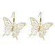 Серьги-подвески из латуни в форме бабочки FS-WGBBA4D-01-4