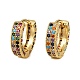 Серьги-кольца из латуни с микро-паве EJEW-S277-09G-B-4