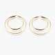 201 серьги-кольца из нержавеющей стали EJEW-I213-B-01G-2