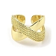 Кольцо из латуни с открытым манжетным покрытием RJEW-H218-05G-2
