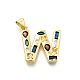 Латунные микропаве прозрачные подвески с фианитом KK-G521-01G-W-01-1