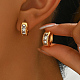 Классические латунные серьги-кольца с прозрачным кубическим цирконием для повседневного ношения и работы XP5027-1-1