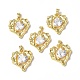 Латунные микро проложить кубического циркония подвески KK-P223-51G-03-4