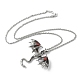 Ожерелья с подвеской в виде дракона из сплава эмали NJEW-V005-01AS-02-2