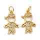 Латунные микро проложить кубического циркония подвески ZIRC-A021-53G-B-1