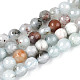 Окрашенные природные белый нефрит бисер пряди G-T139-6mm-60-23-4
