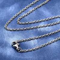 Устойчивое к потускнению классическое простое ожерелье из нержавеющей стали 304 для мужчин и женщин с цепочкой STAS-P045-01P