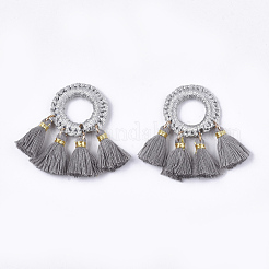 Подвески с кисточками из поликоттона (полиэстер FIND-Q077-12